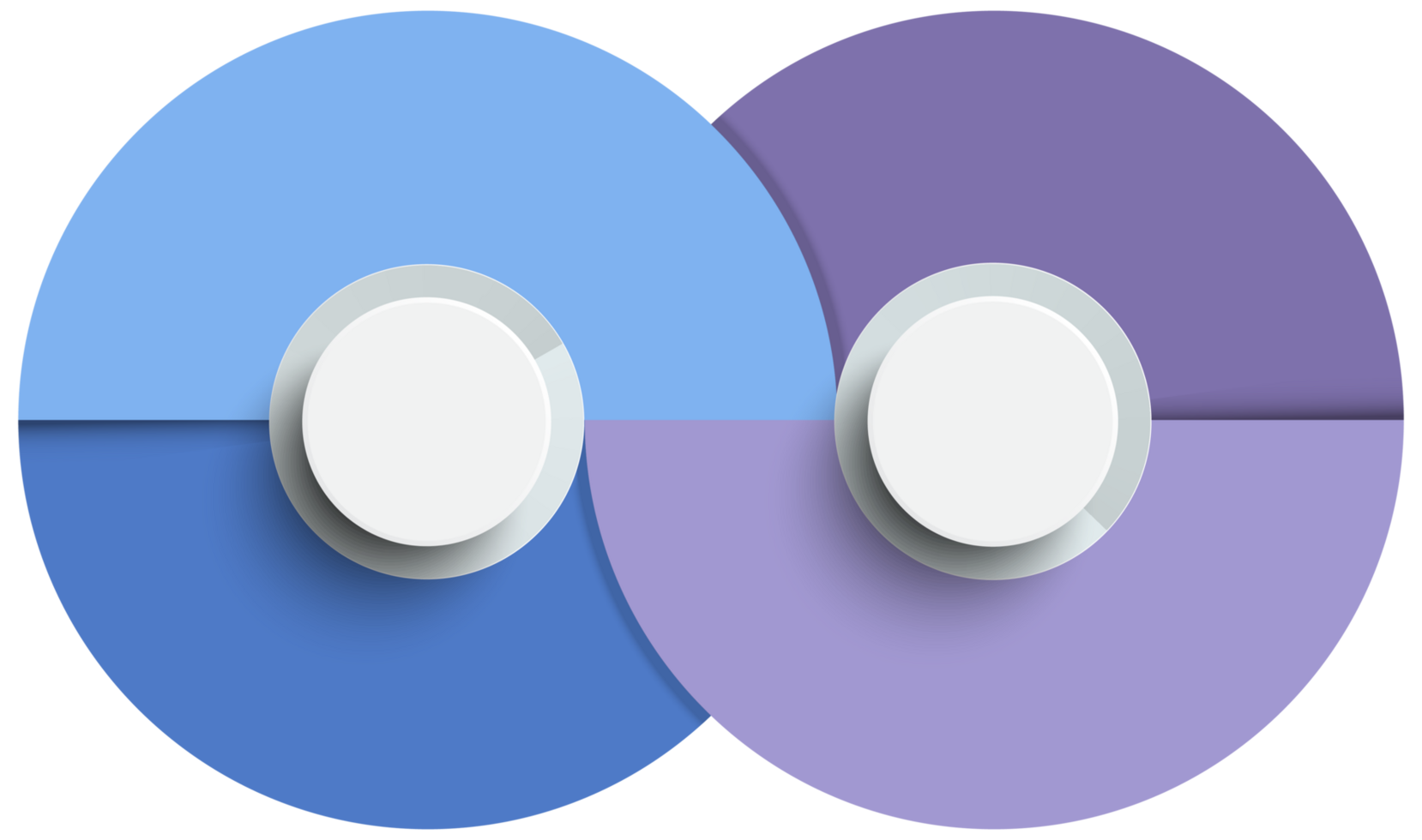 Circle infographic template four option, process or step for business presentation png