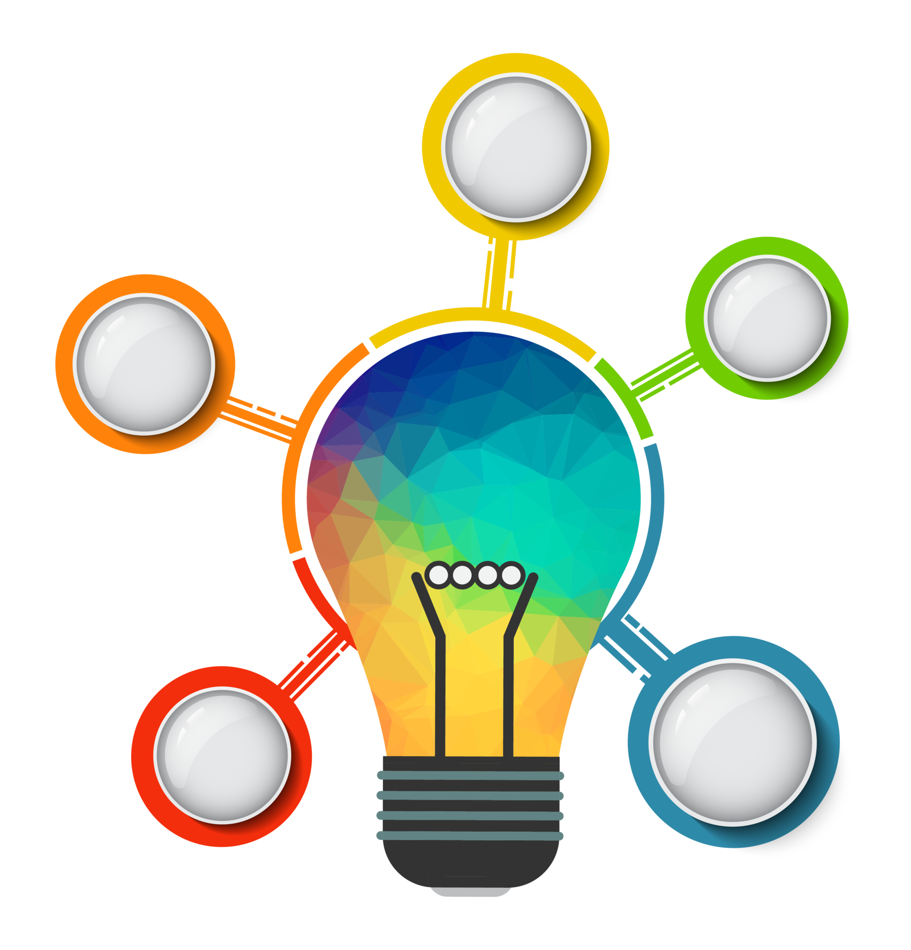 Abstract infographics five options template. concepts for big idea