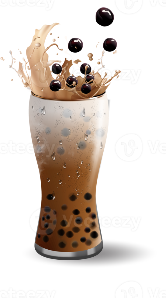 Bubble milk tea, Pearl milk tea. png. png