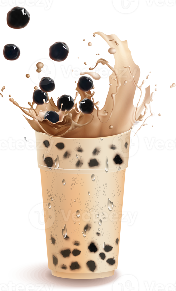 Bubble milk tea, Pearl milk tea. png. png