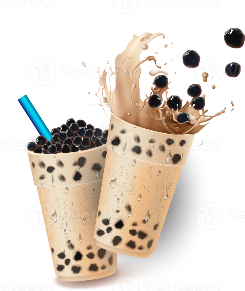 Bubble milk tea, Pearl milk tea. png. png