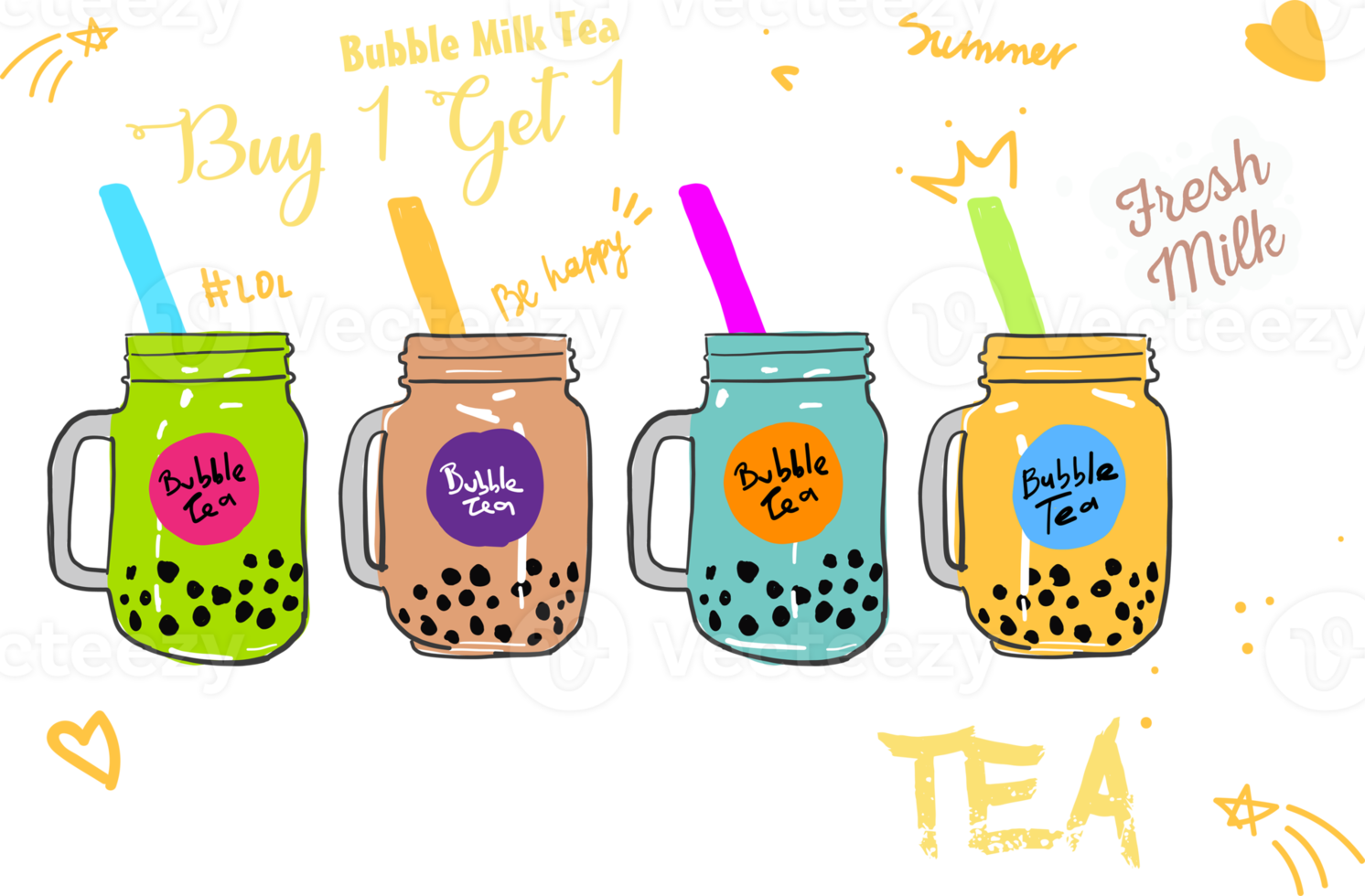 Bubble milk tea, Pearl milk tea. png. png