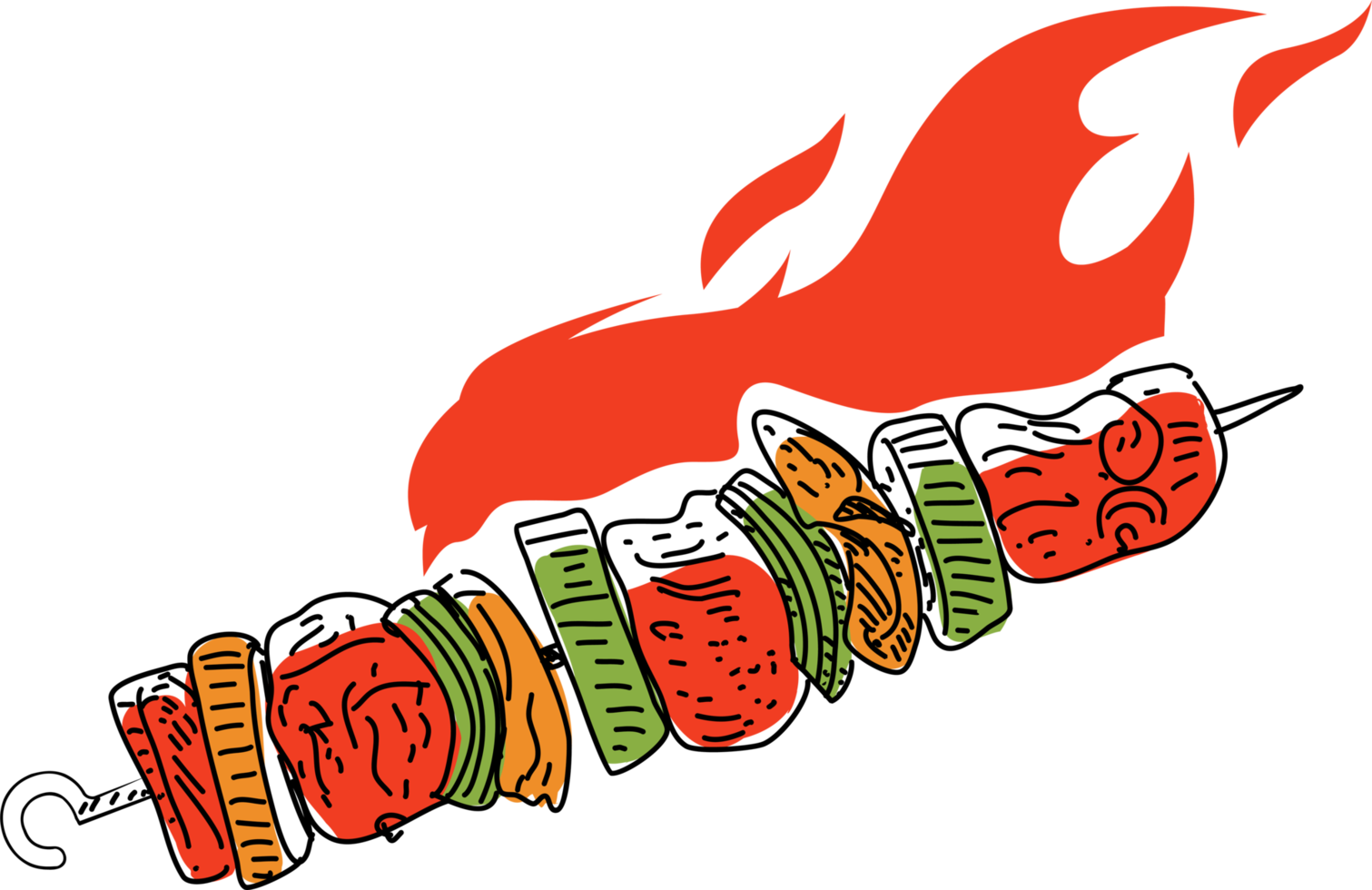 Shish kebab logo design. png. png