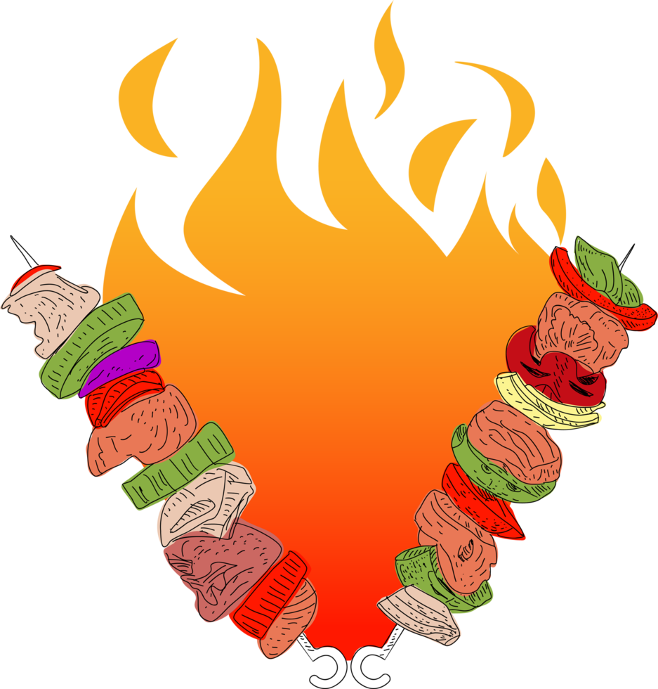 Shish kebab logo design. png. png