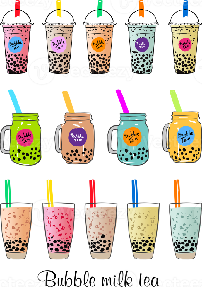 Bubble milk tea, Pearl milk tea. png. png