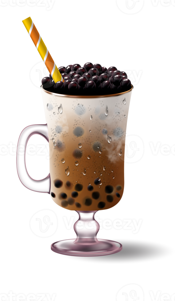 Bubble milk tea, Pearl milk tea. png. png