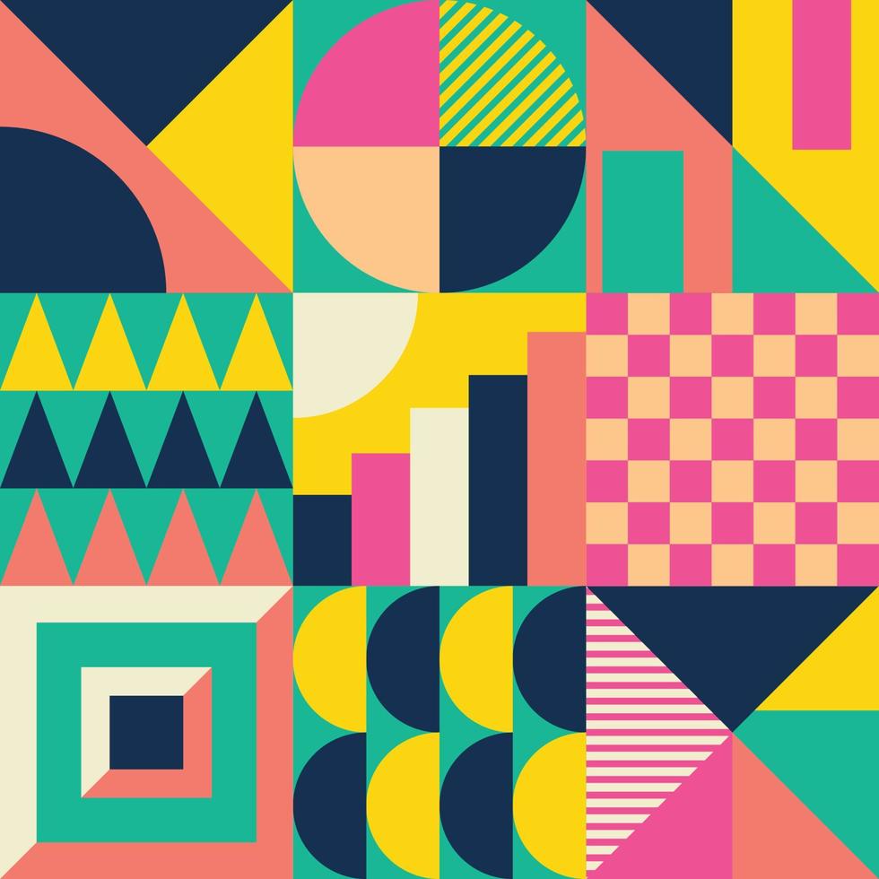 Geometric Shape Seamless Pattern vector