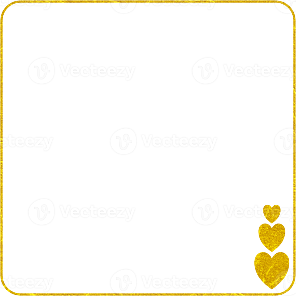 Golden Frame With Heart png