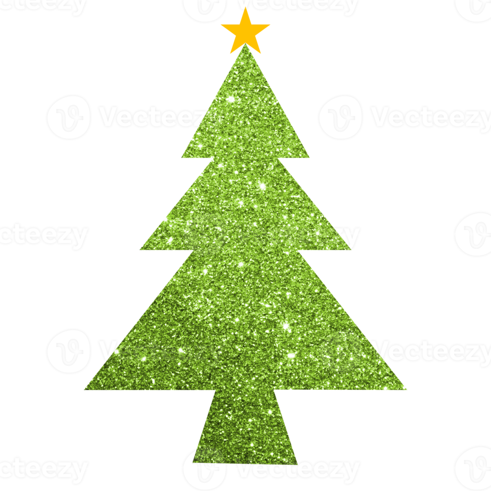 Green Glitter Christmas Tree png