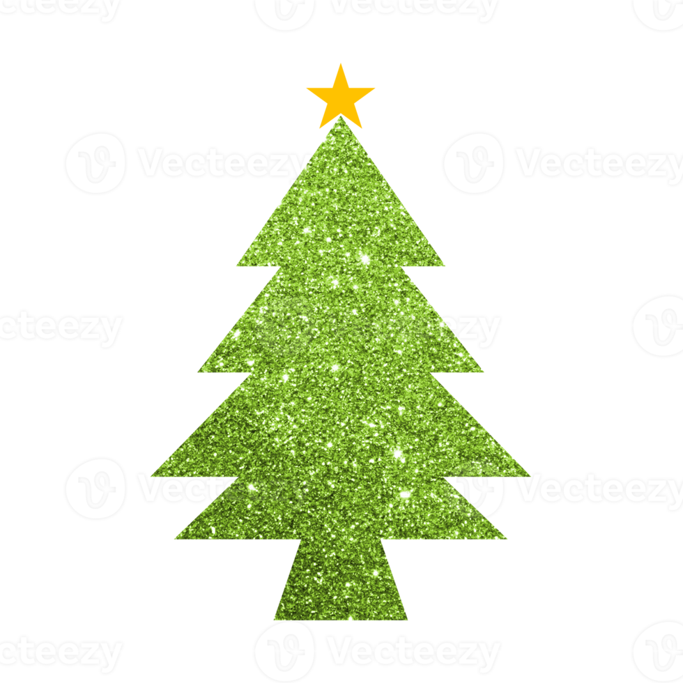 Green Glitter Christmas Tree png