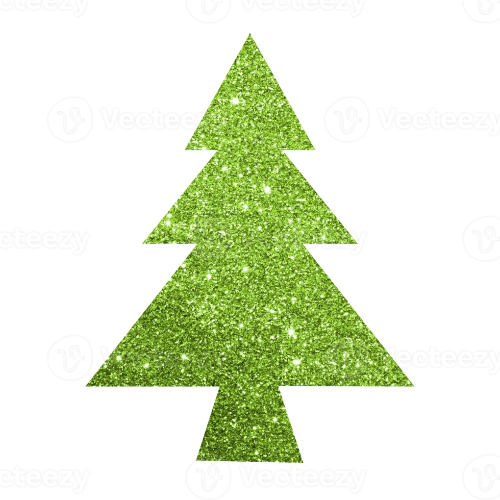 Green Glitter Christmas Tree png
