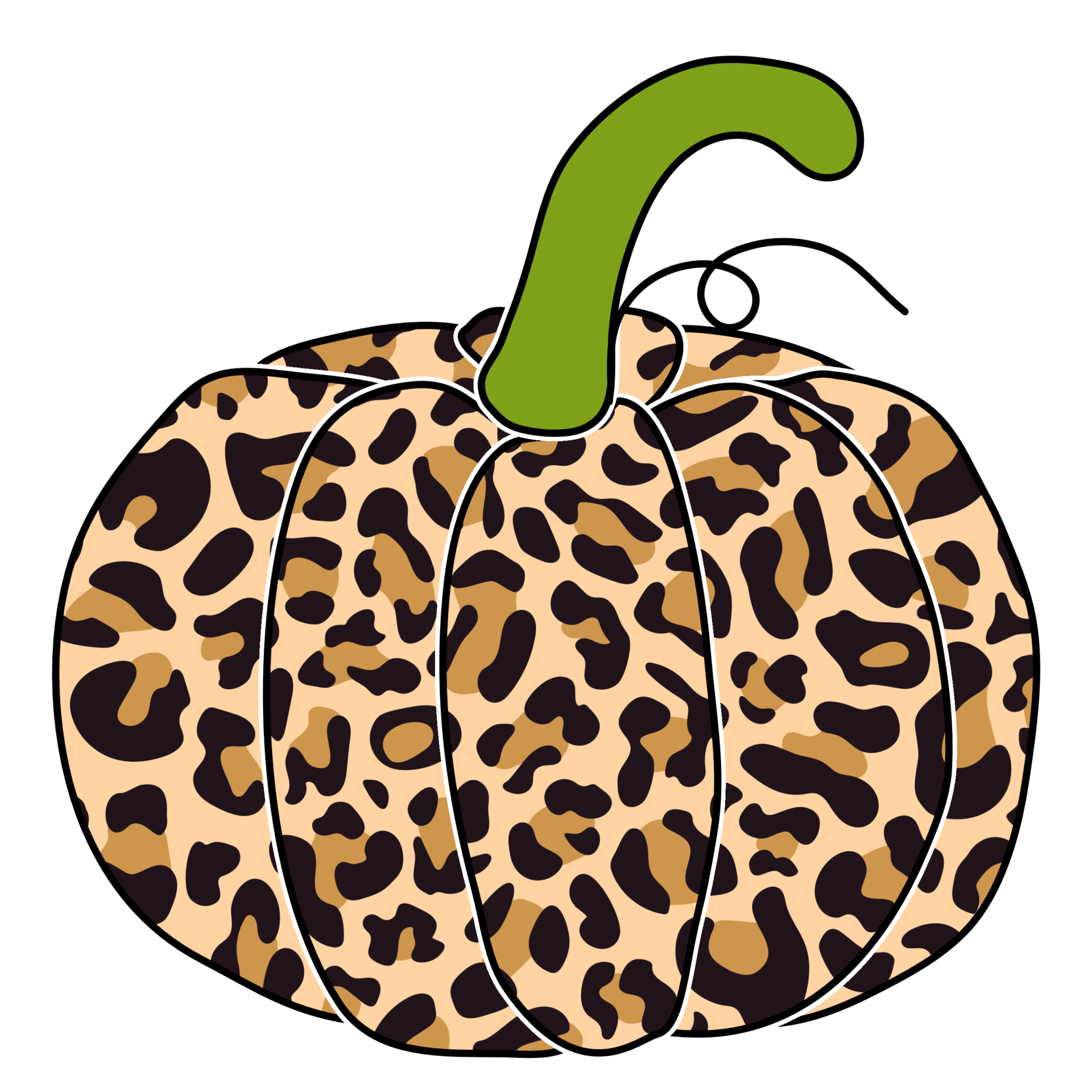 Pumpkin Leopard Cheetah Sublimation 15723864 PNG