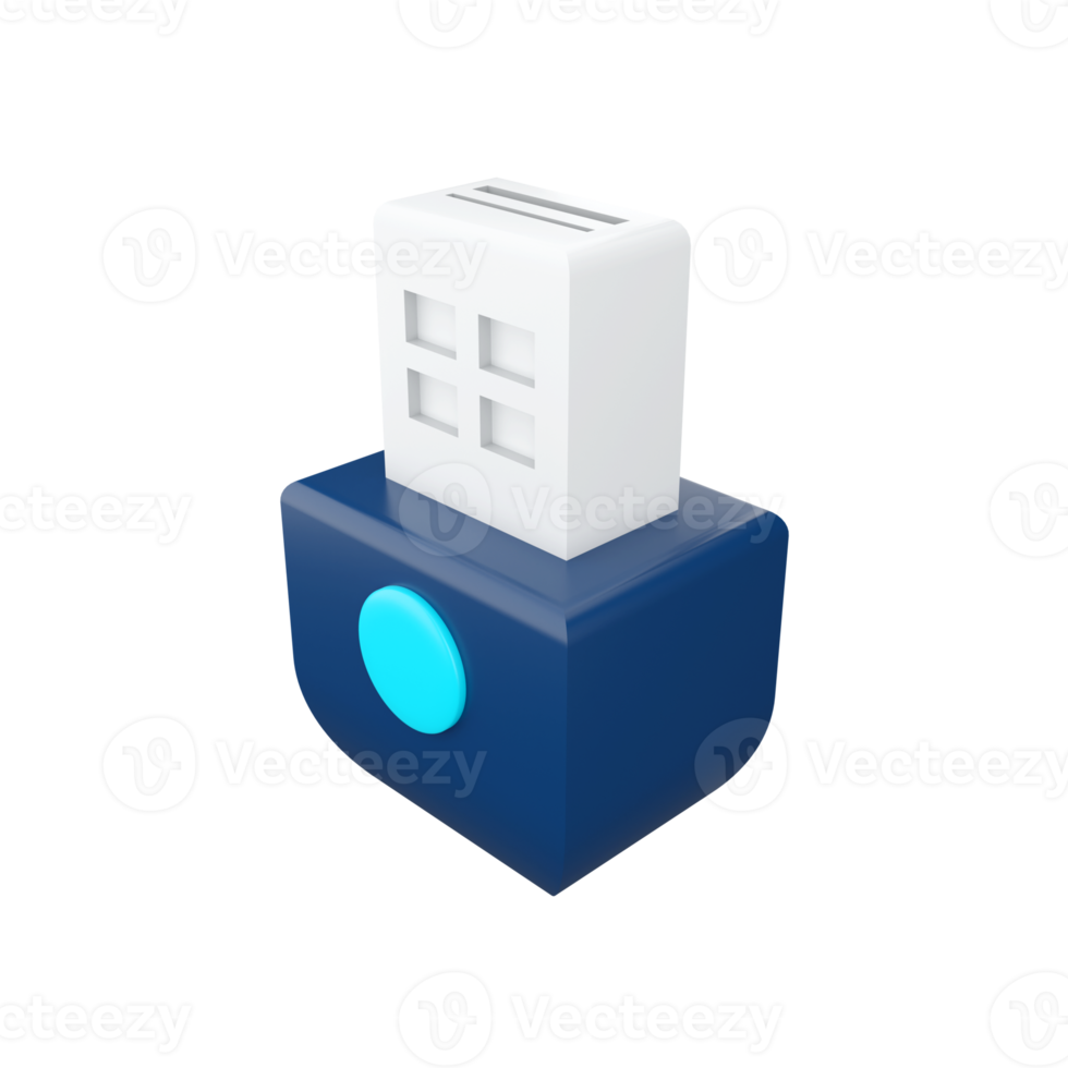 USB Flashdrive. 3D rendering. png