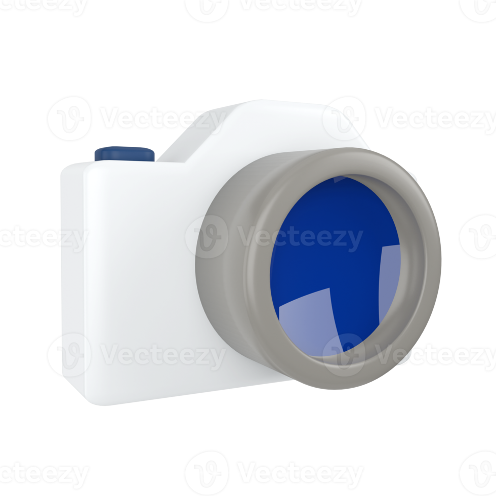 DSLR Camera. 3D rendering. png