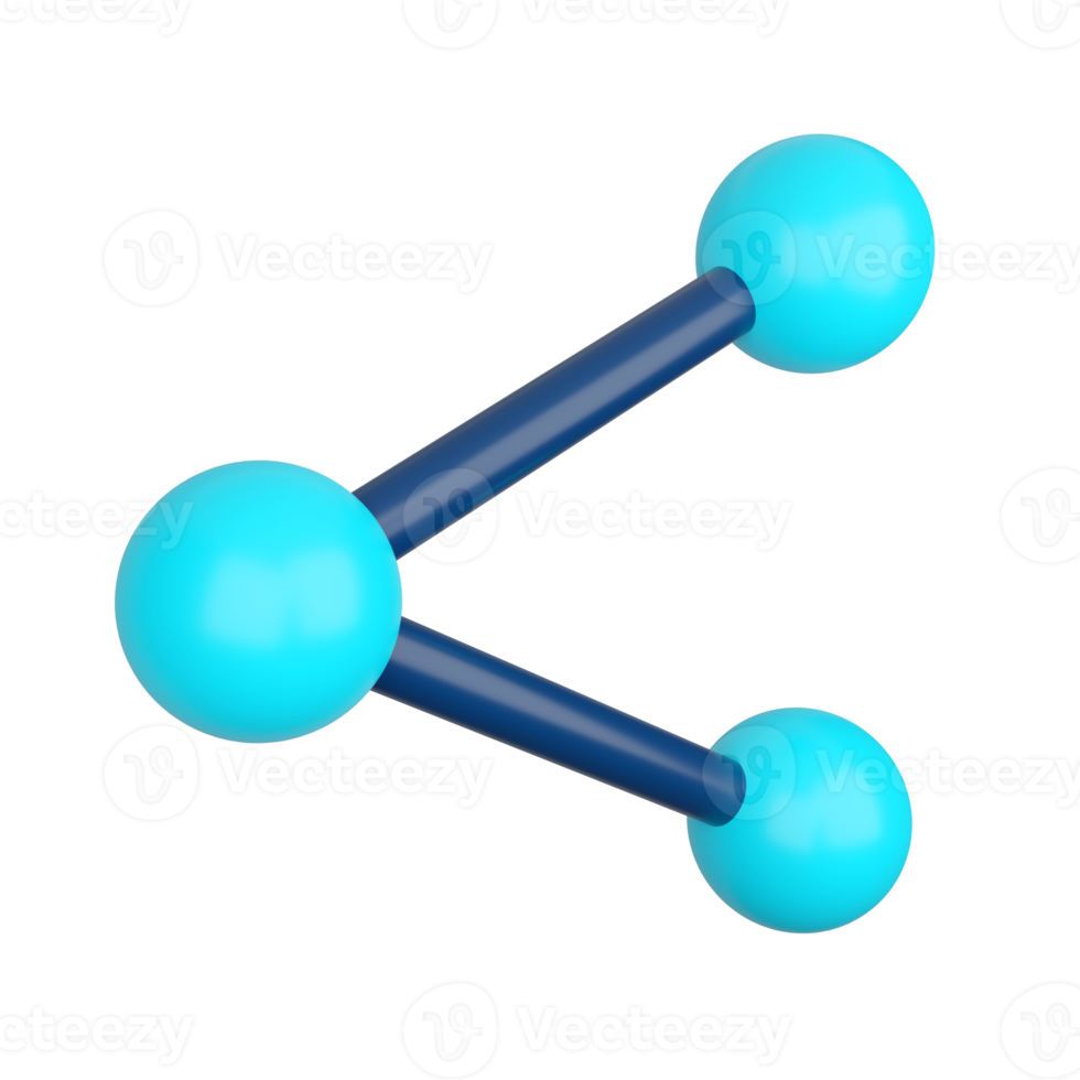 símbolo de compartilhamento. renderização 3D. png