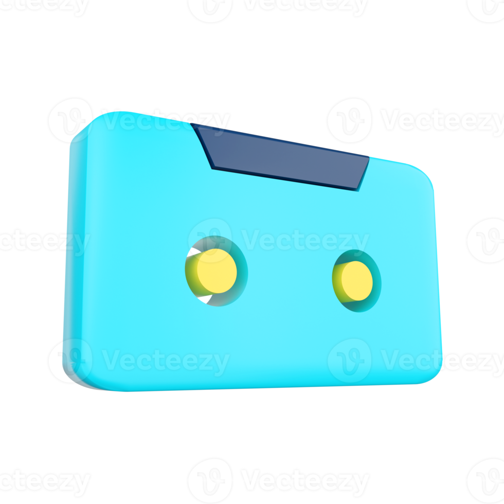 Cassette Tape. 3D media rendering. png