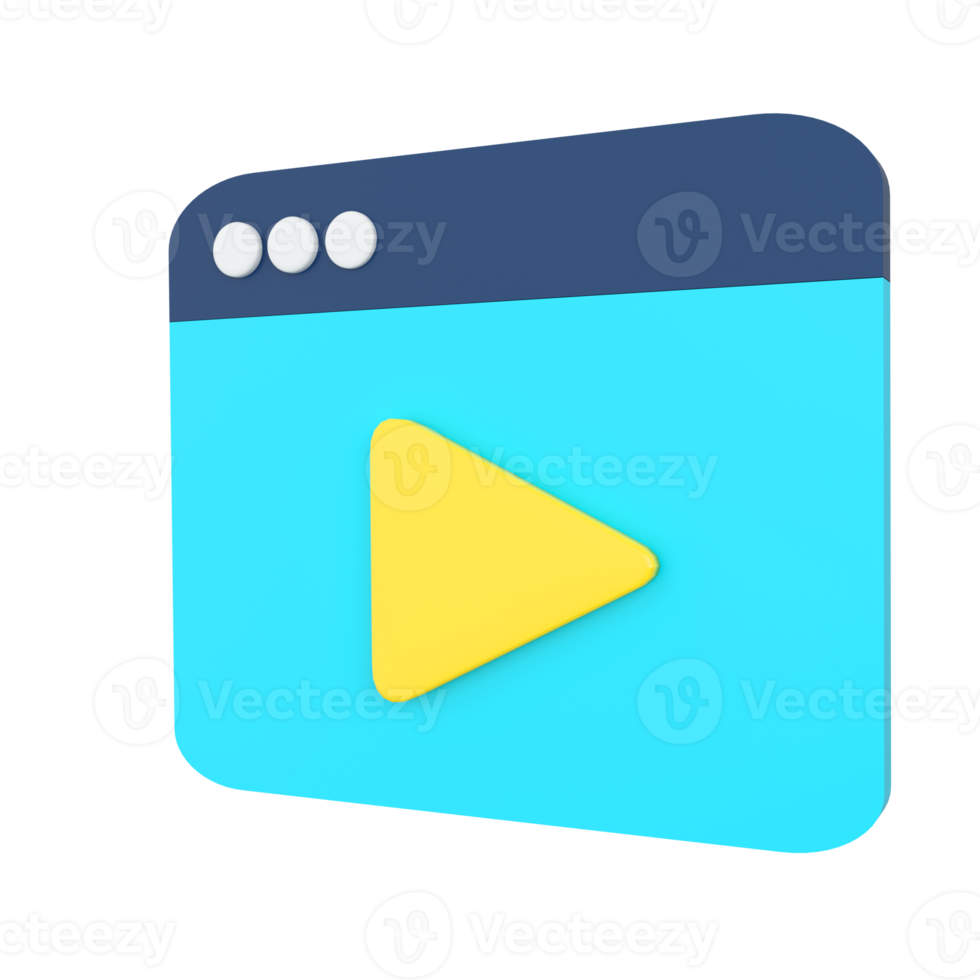 Web Browser. 3D rendering. png
