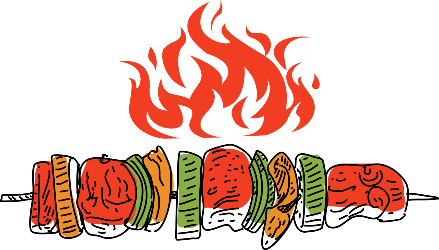 Shish kebab logo design. png. png