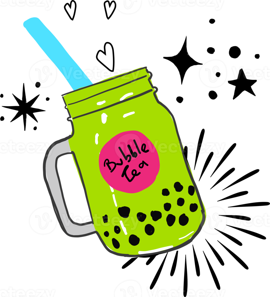 Bubble milk tea, Pearl milk tea. png. png