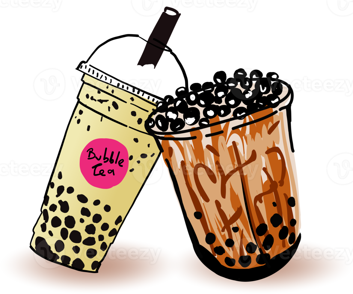 Bubble milk tea, Pearl milk tea. png. png