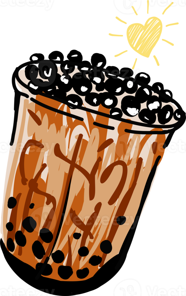 Bubble milk tea, Pearl milk tea. png. png