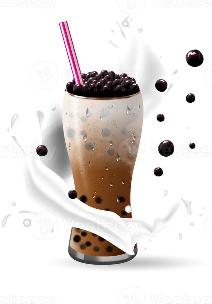 Bubble milk tea, Pearl milk tea. png. png