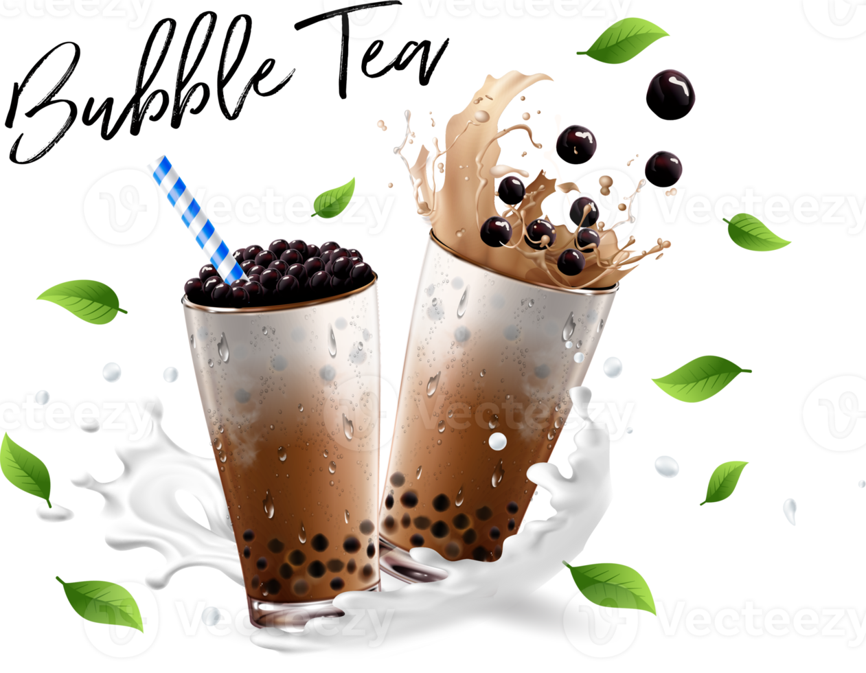 Bubble milk tea, Pearl milk tea. png. png