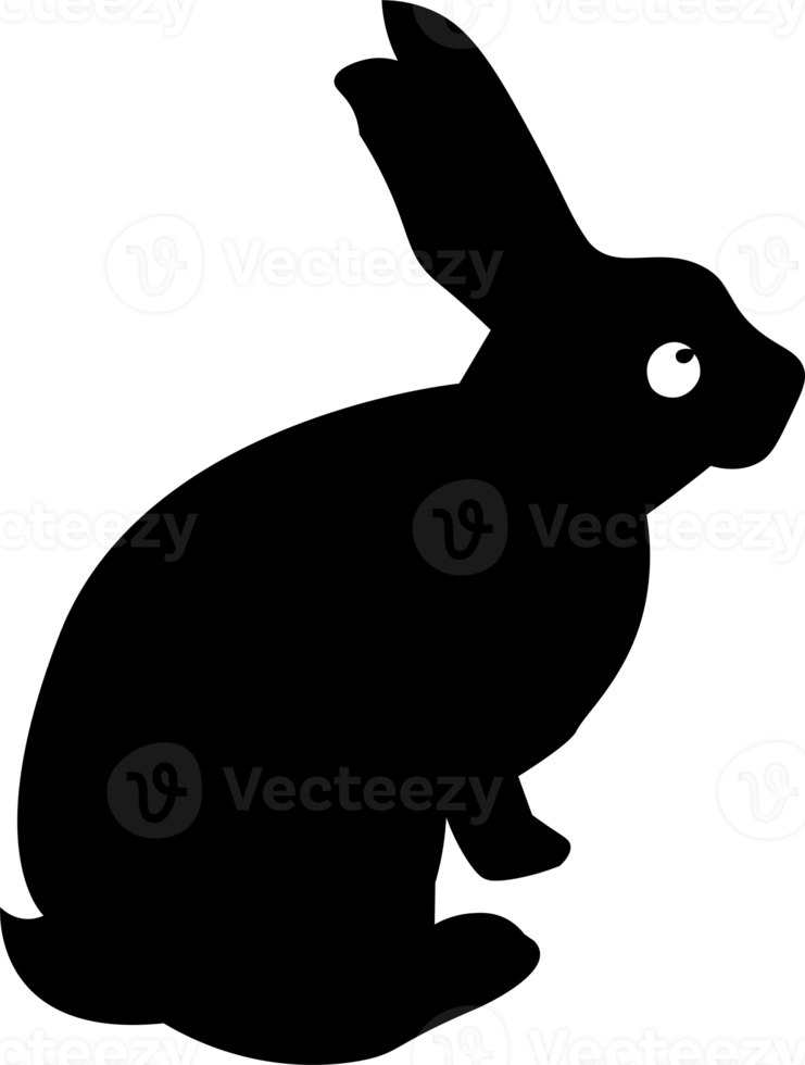silhuetter av kanin. kanin utgör. påsk och de år av de zodiaken. illustration av en fyrfotad djur. png