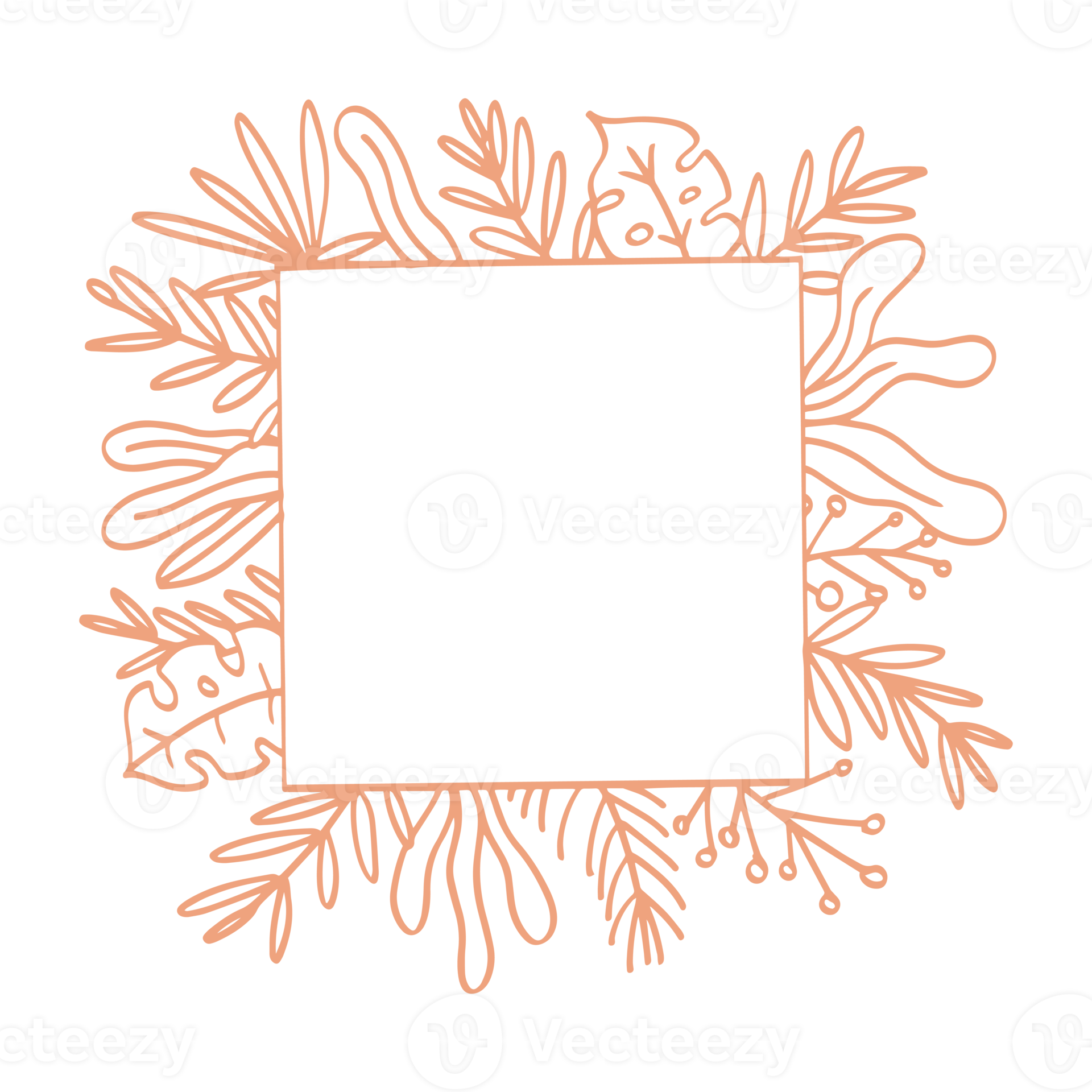 Free Abstract Square Floral frame for print and copy space design