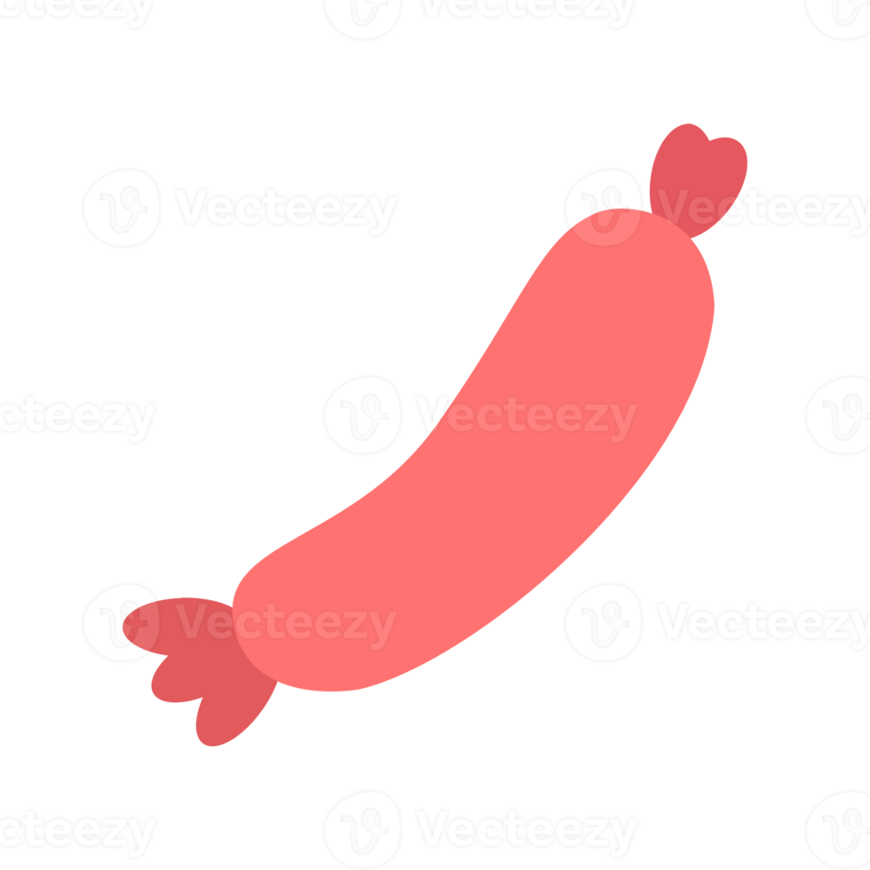 Cute sausage illustration png