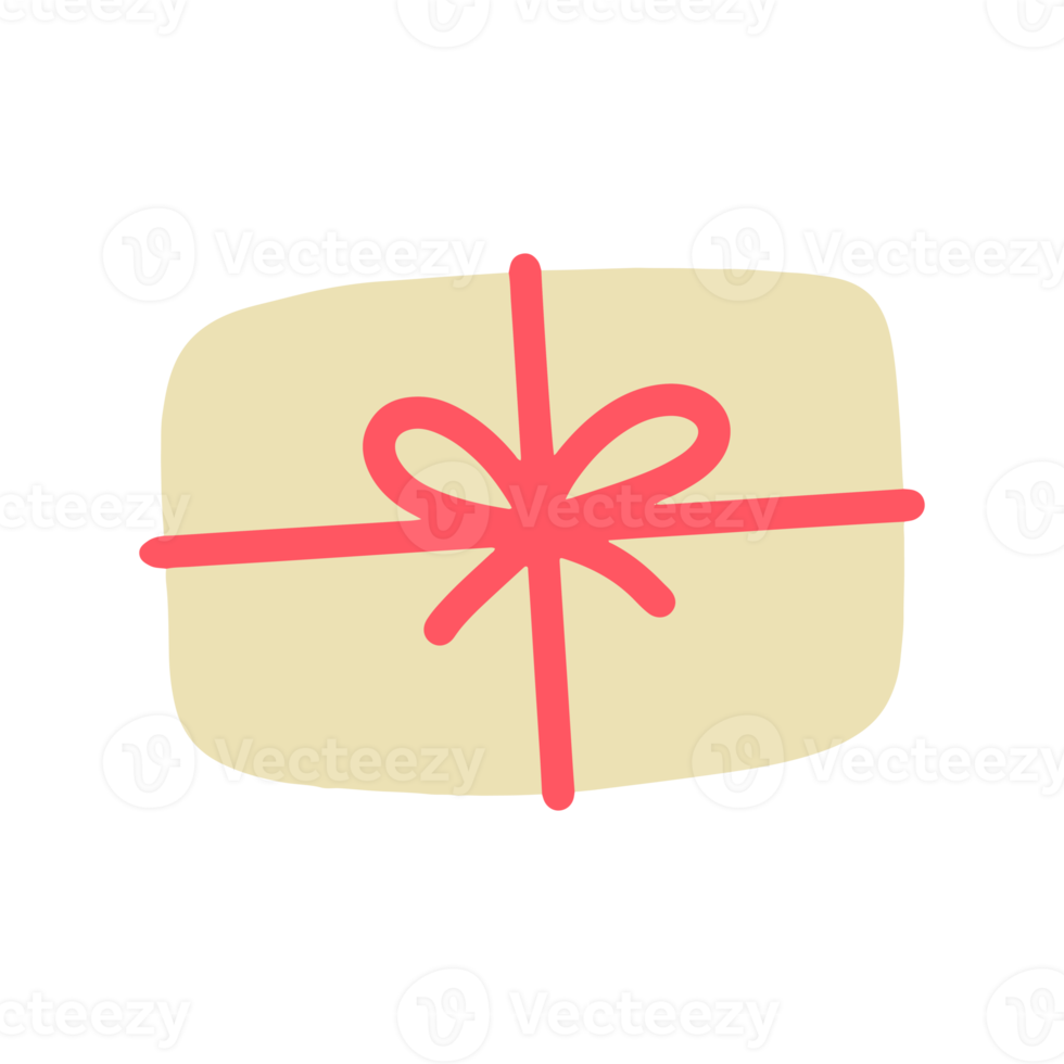 Cute Gift box with retro pattern png