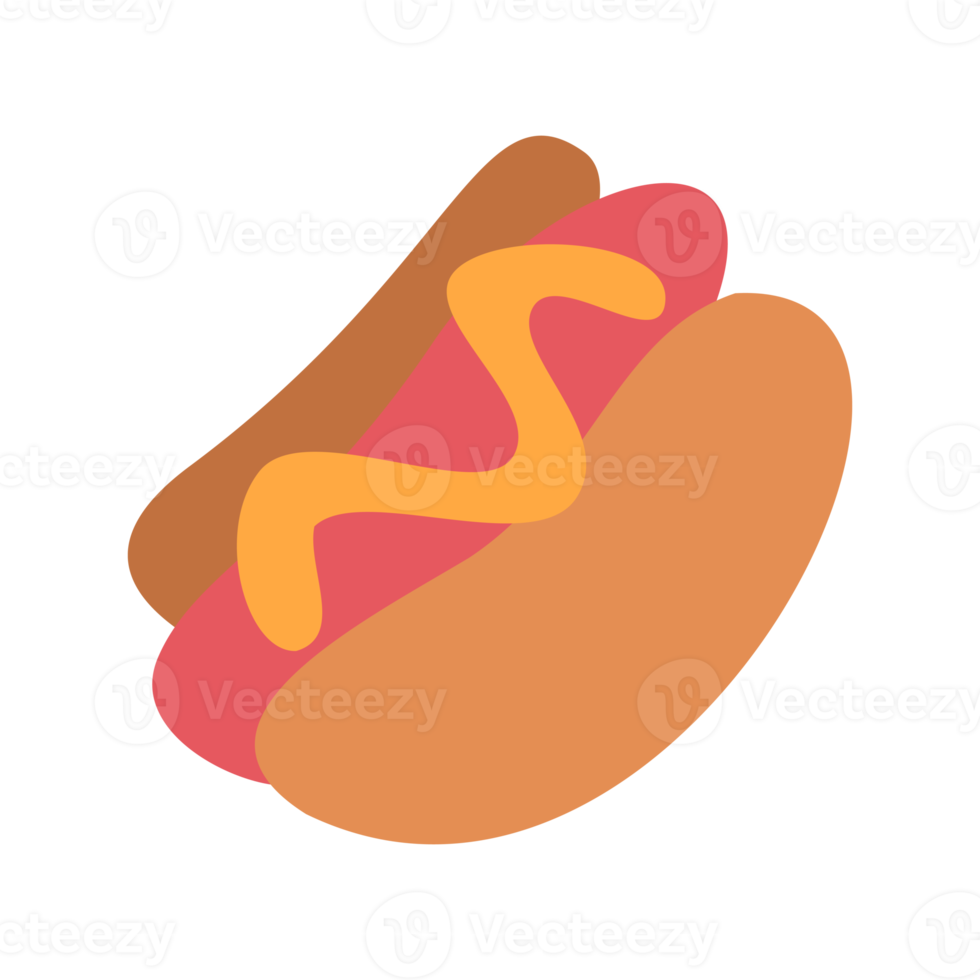 Cute hot dog illustration png