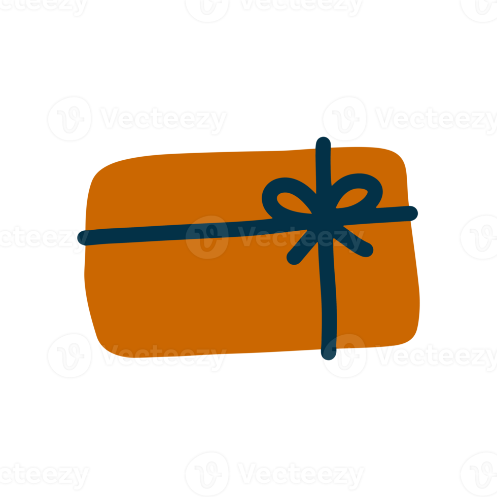 Cute Gift box with retro pattern png