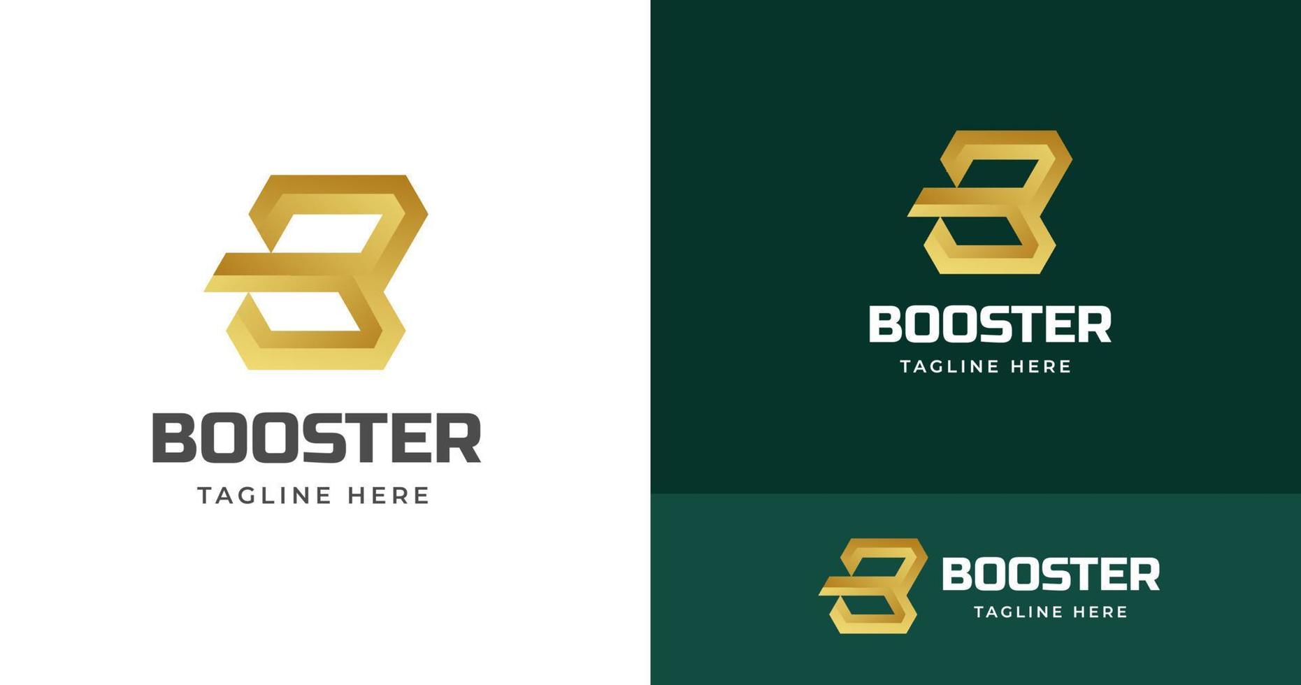 Letter B luxury logo design template vector