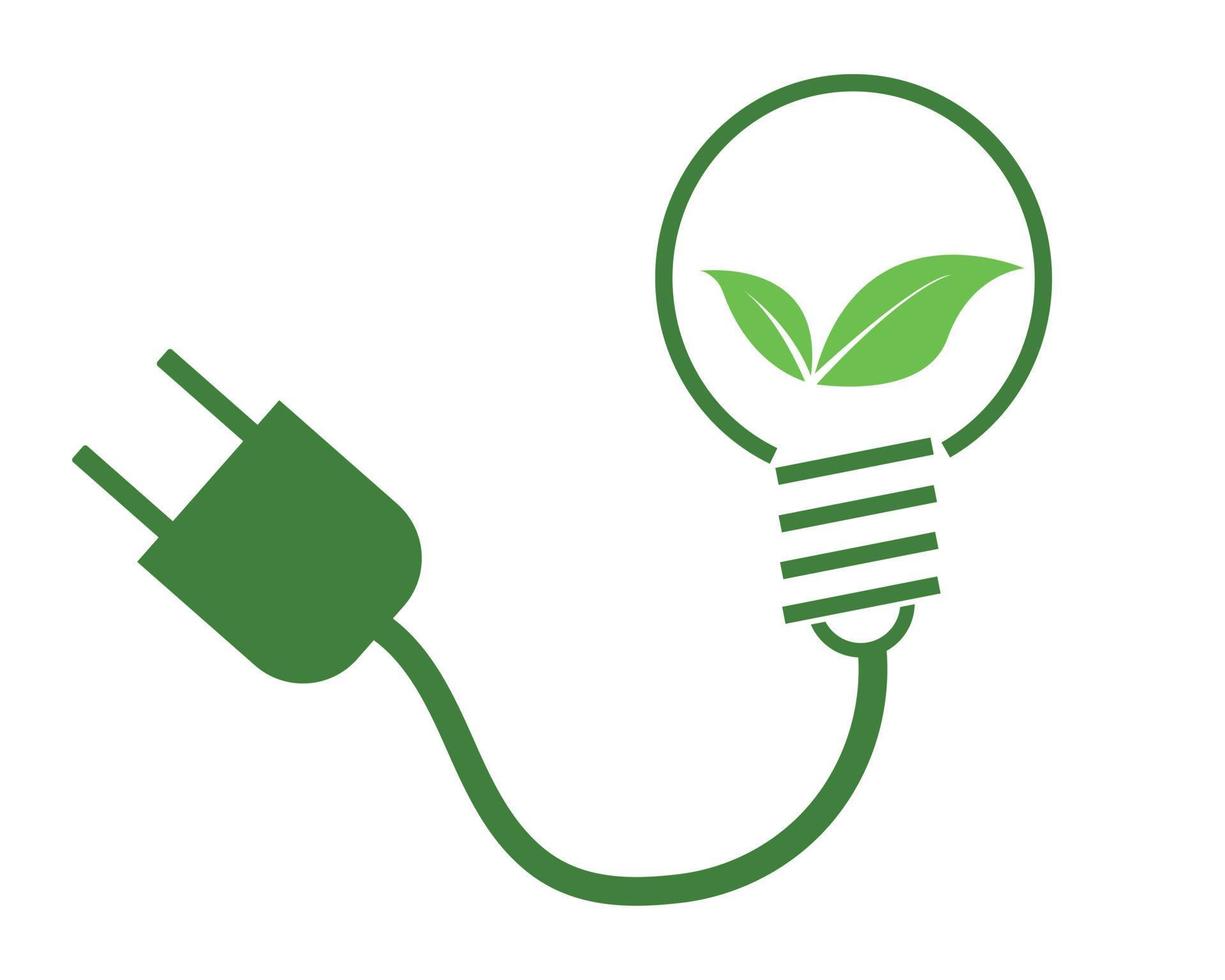 vector de logotipo de energía sostenible renovable ecológica - energía verde