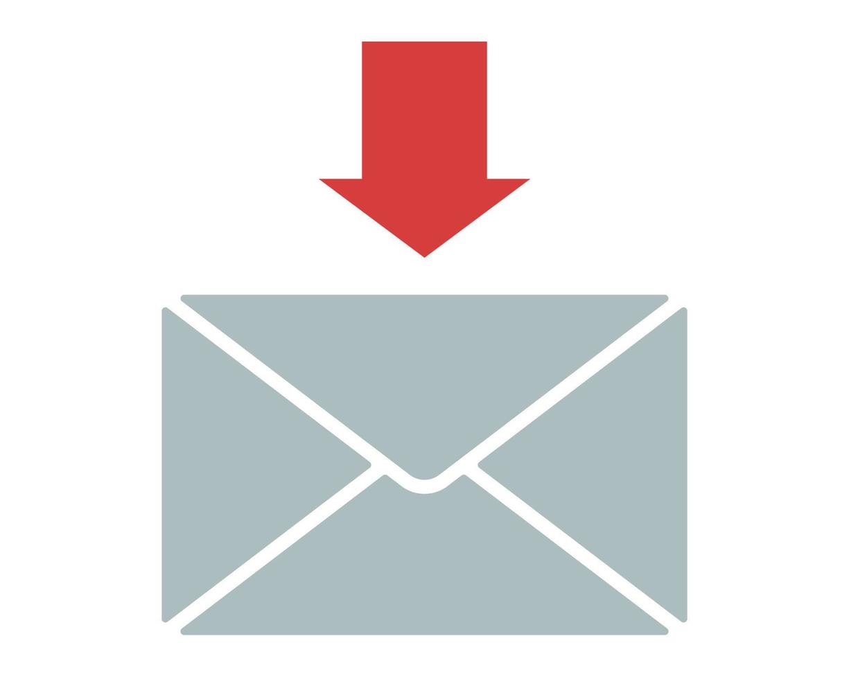 recibir icono de vector de correo