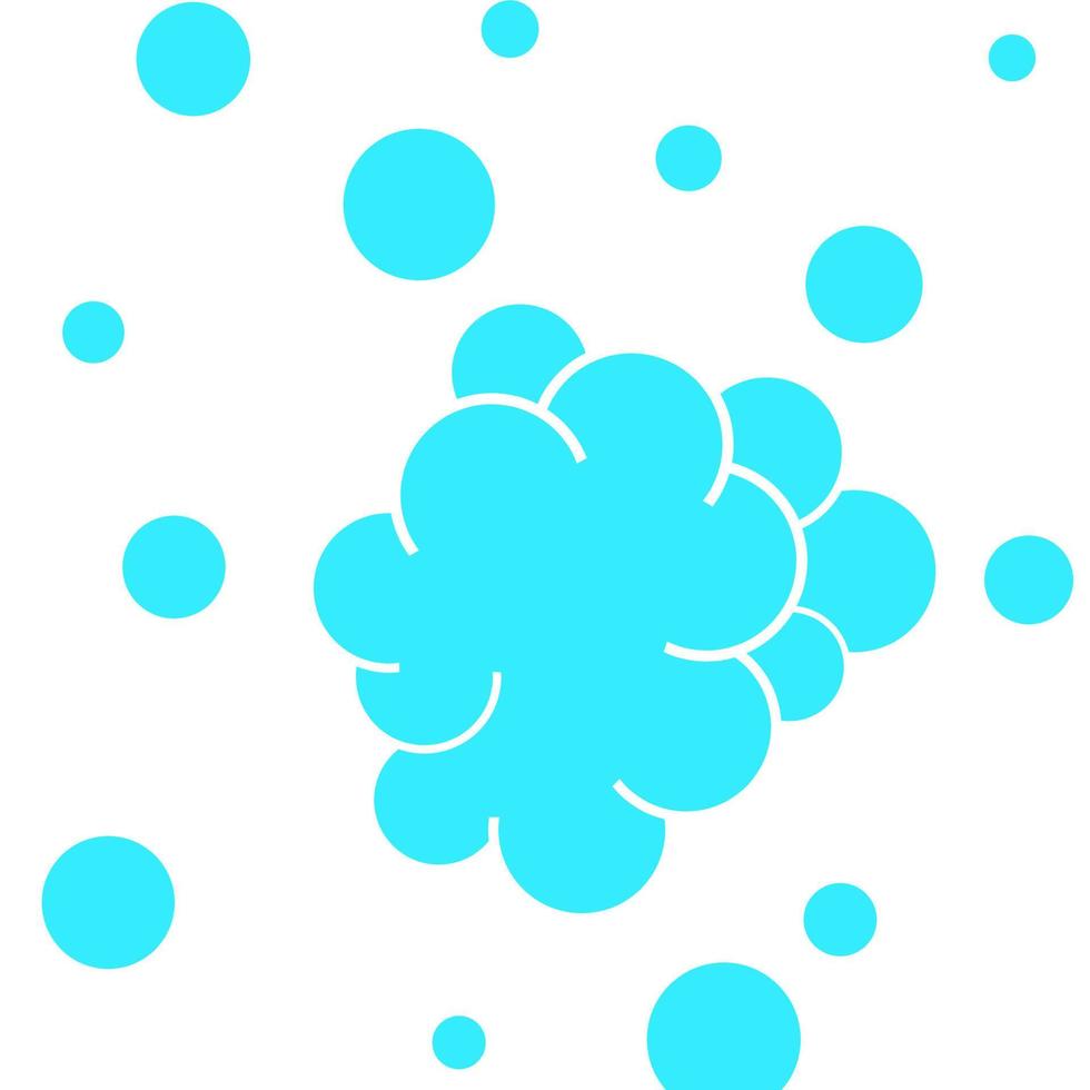 Soft soap foam on a white background. Foam bubbles in water. Bubble bath concept. Vector illustration