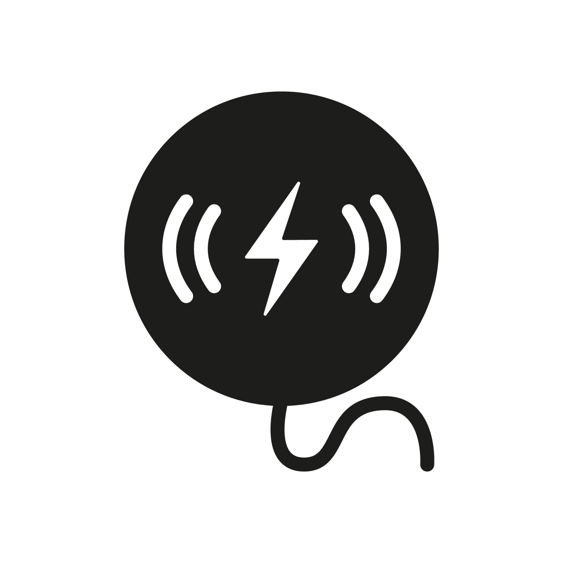 Wireless Charger Silhouette Icon. Power Charge for Mobile Phone Glyph