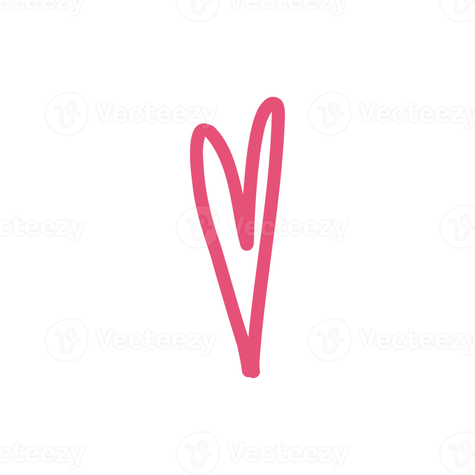 Valentine heart doodle png