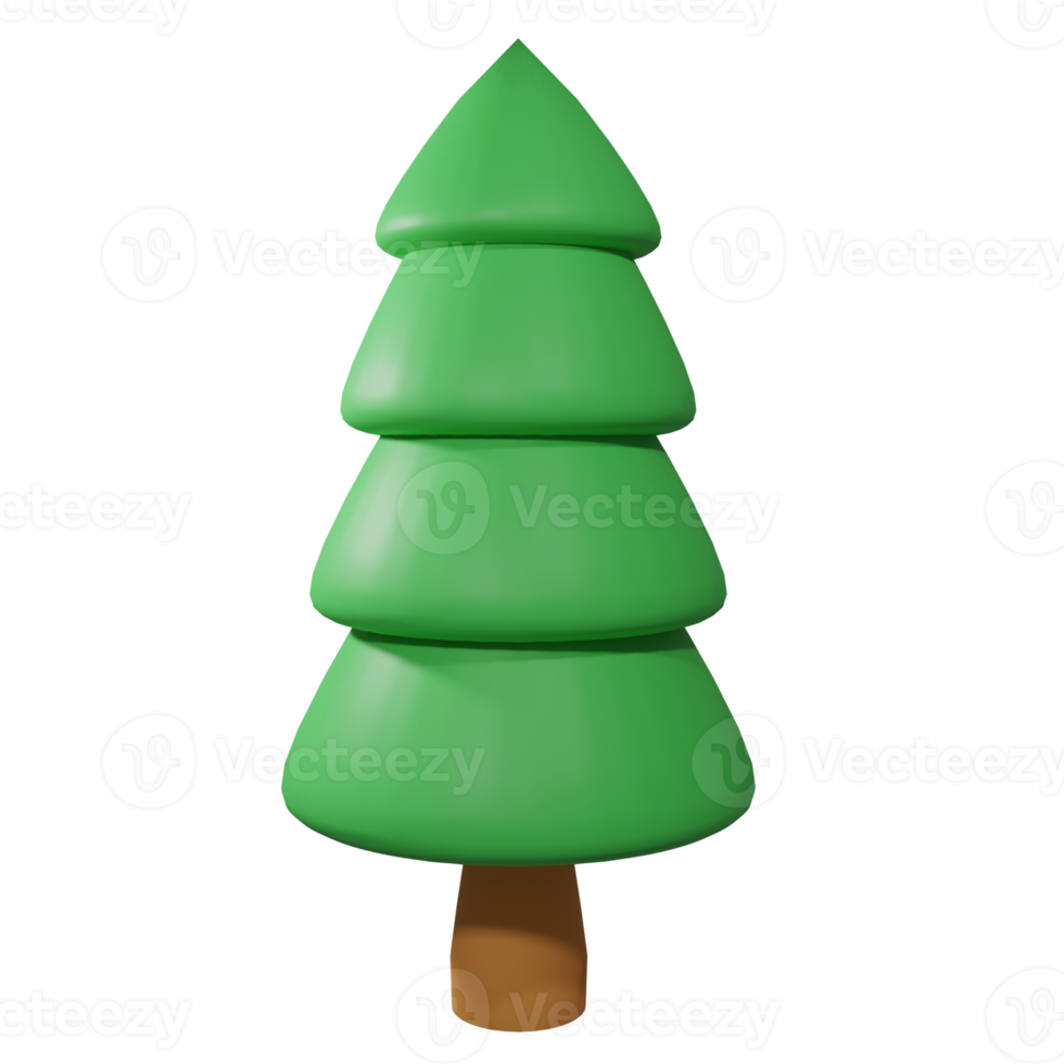 3D christmas tree PNG