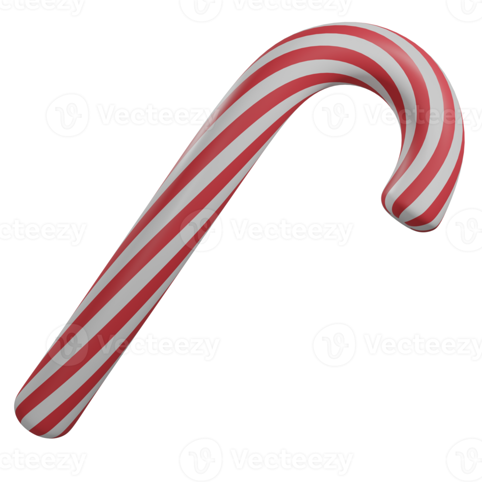 3D candy cane PNG