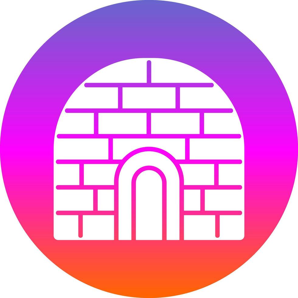Igloo Landscape Glyph Icon vector