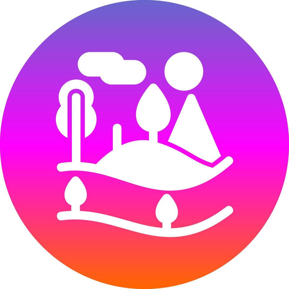 Forest Landscape Glyph Icon vector