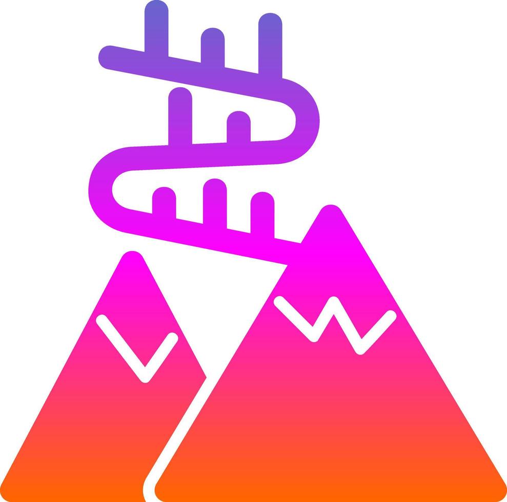 Aurora Borealis Glyph Icon vector