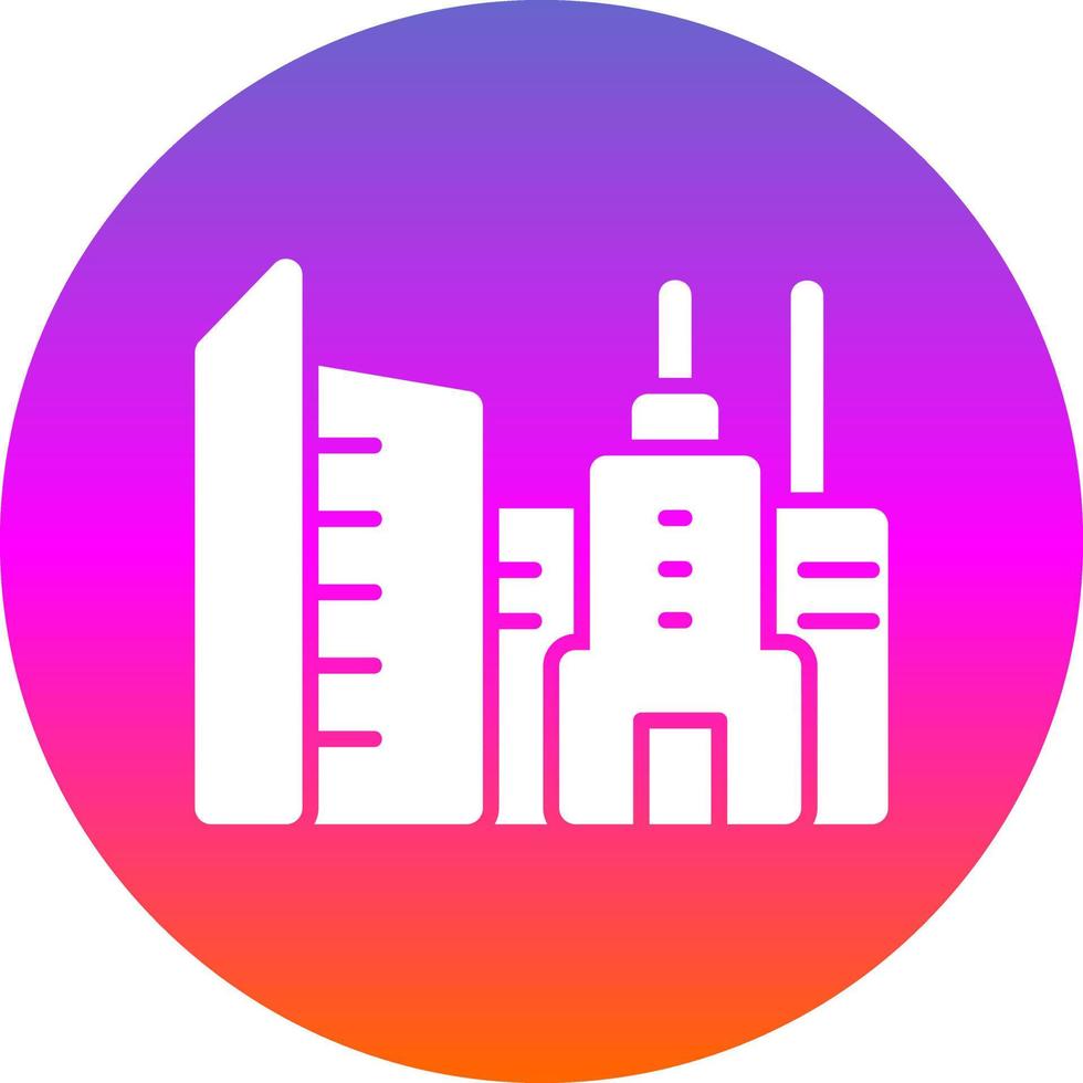 icono de glifo de paisaje urbano vector