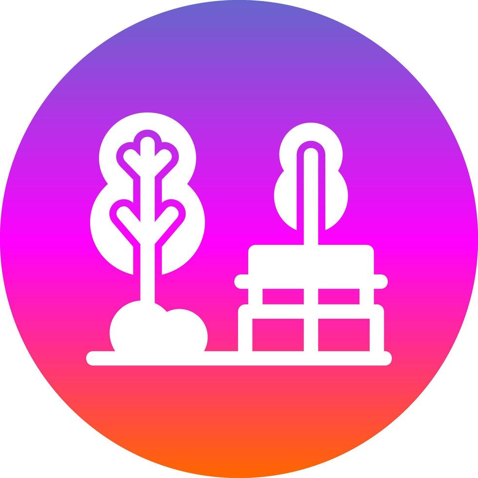 icono de glifo de paisaje de parque vector