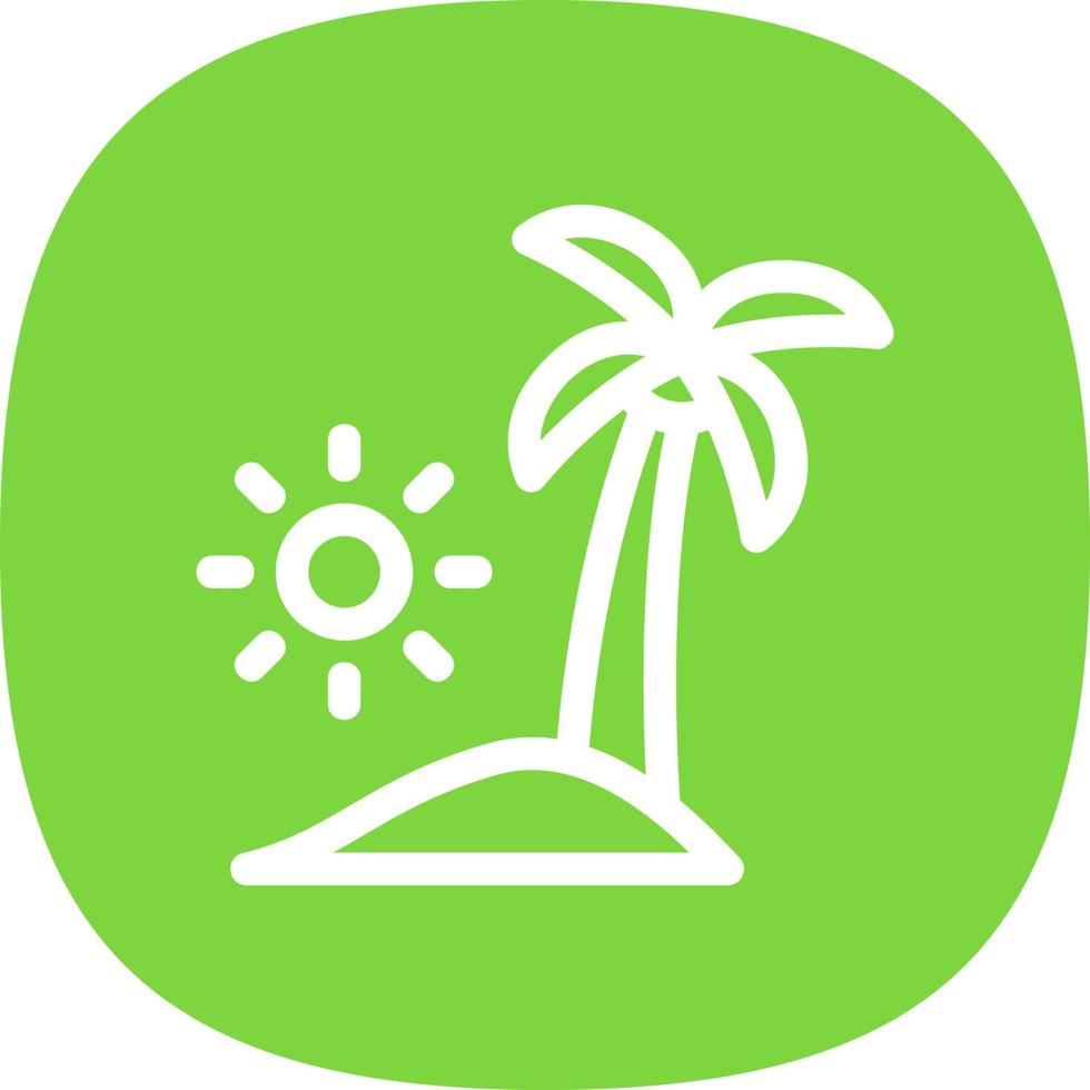 icono de glifo de paisaje de playa vector