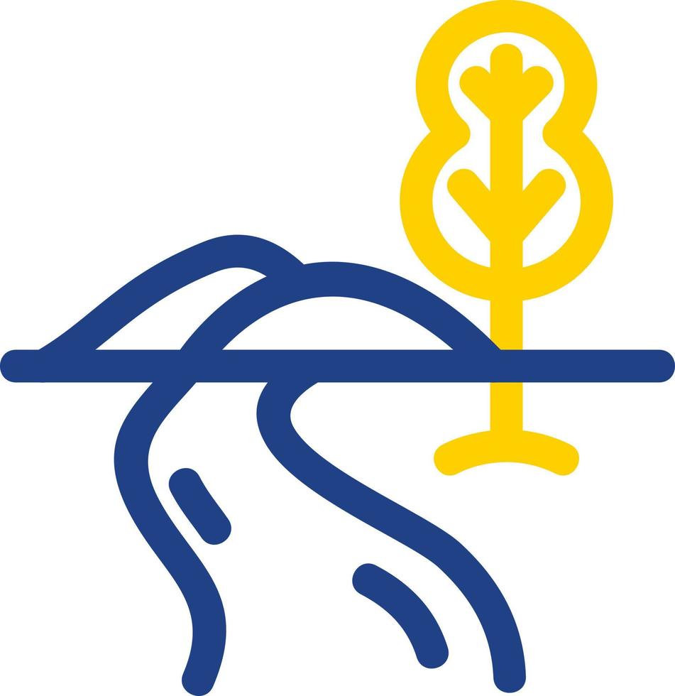 River Landscape Glyph Icon vector