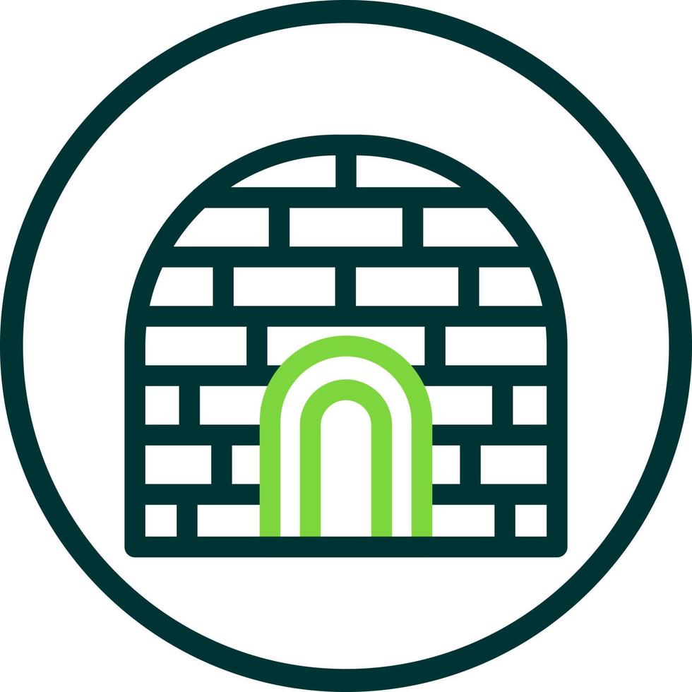 Igloo Landscape Glyph Icon vector