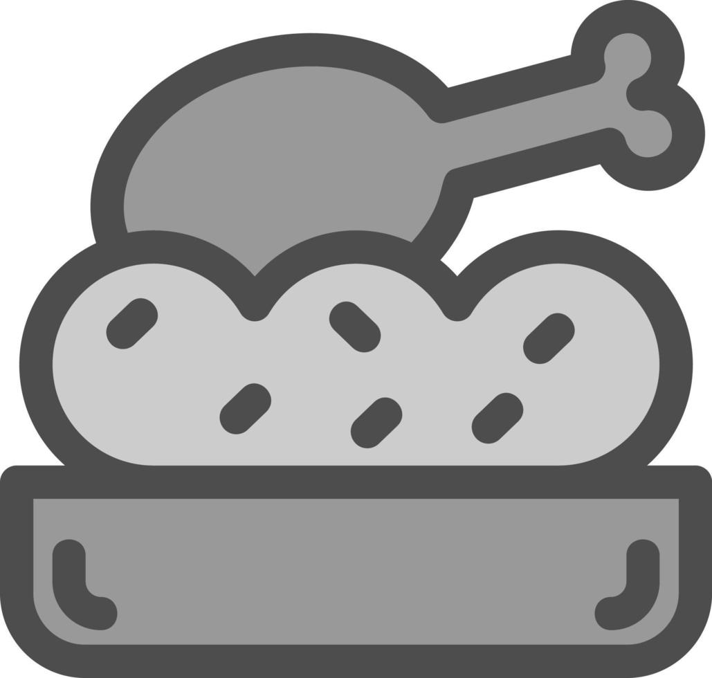 diseño de icono de vector de arroz con pollo
